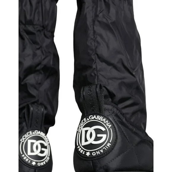 Dolce & Gabbana Black Quilted High Top Boots Sneakers Shoes - Picture 7 of 9